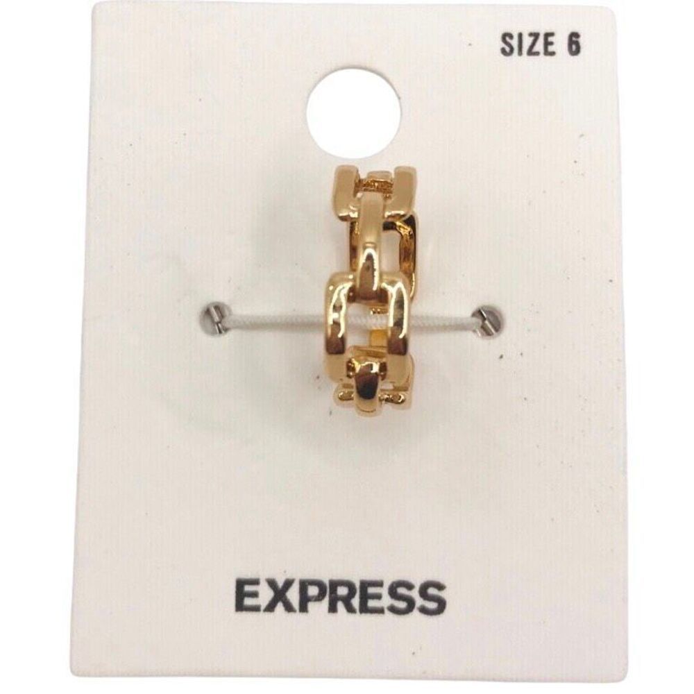Express Gold Ring Link Chain Ring Size 6